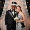 Andersons Satin Coronation Royalty Set, Black King Crown with Silver Sequins and Sparkling Rhinestone Sharona Tiara for Prom, Homecoming, Winter Formals, Special Events and Dance Coronations view 4