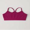 Kurve Girls' Underwear Crop Training Bra, Seamless Racerback Crop Top, UV Protective Fabric UPF 50+ (Made with Love in The USA), Raspberry, Medium/Large (Ages 9-14) view 2
