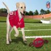 NFL San Francisco 49Ers PET GIFT BOX with 2 Licensed DOG TOYS, 1 Logo-engraved NATURAL DOG TREAT, 1 NFL JERSEY, 1 NFL Puppy Training Bells & 1 Car Seatbelt view 2