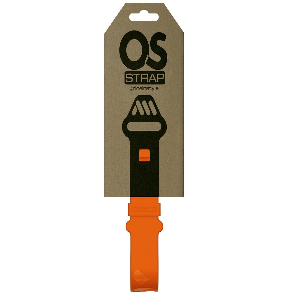 All Mountain Style MTB Tube Strap Lightweight, No-Velcro Bike Frame Strap for CO2, Tire Levers & Tube Universal Fit, Weather-Resistant TPE Material - Orange Color
