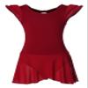DANSHOW Girls Ballet Dance Leotards with Flutter Sleeve Petal Skirt and Bowknot Back(YW3033-XXL-02) view 1