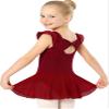 DANSHOW Girls Ballet Dance Leotards with Flutter Sleeve Petal Skirt and Bowknot Back(YW3033-XXL-02) view 3