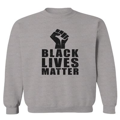 0011. Black Lives Matter Resist JUNEENTH Men's Crewneck Sweatshirt (Light Gray X-Large)