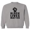 0011. Black Lives Matter Resist JUNEENTH Men's Crewneck Sweatshirt (Light Gray X-Large) view 1