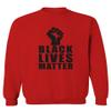 0011. Black Lives Matter Resist JUNEENTH Men's Crewneck Sweatshirt (Red, Large) view 1