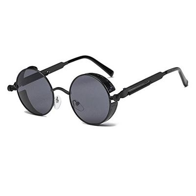 Metal Round Steampunk Sunglasses Men Women Fashion Glasses - 1