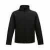 Regatta Mens Ablaze Printable Softshell Jacket (L) (Black/Black) view 1