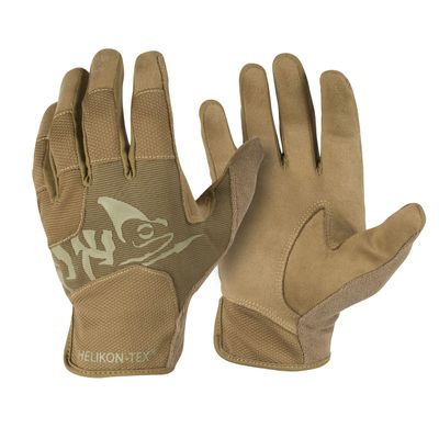 Helikon-Tex Range Line, All Round Fit Tactical Gloves, Coyote Brown/Adaptive Green, 2X Large/Regular