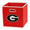 Franklin Sports NCAA Georgia Bulldogs Storage Bin - Collapsible Cube Container + Storage Basket - Folding Fabric Shelf Organizer - NCAA Office, Bedroom + Living Room Dcor - 10.5" x 10.5" Inches view 1