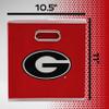 Franklin Sports NCAA Georgia Bulldogs Storage Bin - Collapsible Cube Container + Storage Basket - Folding Fabric Shelf Organizer - NCAA Office, Bedroom + Living Room Dcor - 10.5" x 10.5" Inches view 2