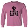 0011. Black Lives Matter Resist JUNEENTH Men's Long Sleeve t Shirt (Pink X-Large)