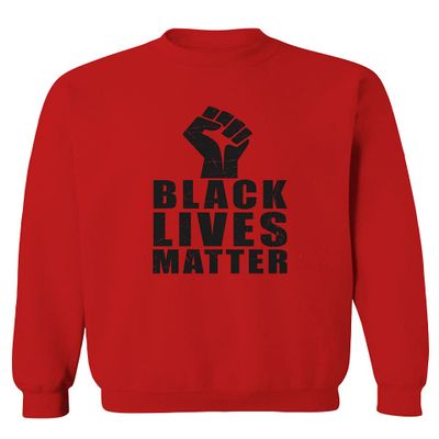 0011. Black Lives Matter Resist JUNEENTH Men's Crewneck Sweatshirt (Red, X-Large)
