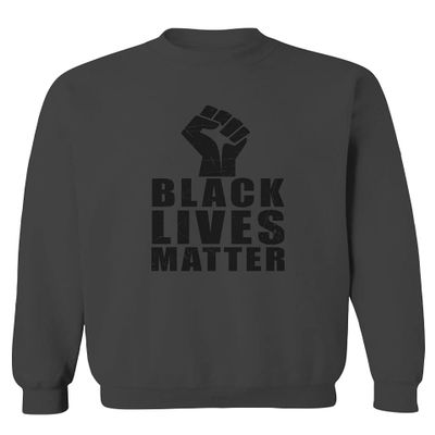 0011. Black Lives Matter Resist JUNEENTH Men's Crewneck Sweatshirt (Characol Small)