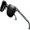 ATTCL Men's Driving Polarized Rimless Sunglasses Al-Mg Metal Frame Ultra Light 8-188 Gray view 1