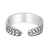AeraVida Peaceful Olive Branch Leaf Wrap Band .925 Sterling Silver Toe Ring or Pinky Ring | Minimalist Toe or Pinky Ring | Adjustable Sterling Silver Toe Ring for Women view 3