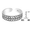 AeraVida Peaceful Olive Branch Leaf Wrap Band .925 Sterling Silver Toe Ring or Pinky Ring | Minimalist Toe or Pinky Ring | Adjustable Sterling Silver Toe Ring for Women view 4
