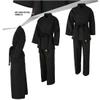 Mudoin Taekwondo Black Color Open Uniform TKD Martial Arts Akido Hapkido WTF (120(110-120cm)(3.60-3.93ft)) view 2
