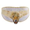 Agoky Mens' 3D Wolf Leopard Printed Underwear Bulge Pouch Bikini Briefs G-String Shorts Yellow Medium view 4
