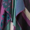 EXCHIC Women's Retro Shawl Wrap Open Front Poncho Cape Cardigan for Fall Winter (Purple) view 2
