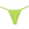 OROCOJUCO Men's Enlarge Pouch Jacquard Thong String Underwear Micro Bikini Mini T-Back XL Yellow view 3