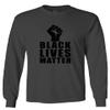 0011. Black Lives Matter Resist JUNEENTH Men's Long Sleeve t Shirt (Characol, Small) view 1