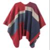 EXCHIC Women's Retro Shawl Wrap Open Front Poncho Cape Cardigan for Fall Winter (Red) view 3