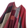 EXCHIC Women's Retro Shawl Wrap Open Front Poncho Cape Cardigan for Fall Winter (Red) view 4
