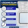 Five Oceans Boat Hatch, Marine Access Hatch, Rectangle Boat Hatch Lids, Locking Slam Latch System for Boat Yacht, 15-11/16" x 12-7/8", Off-White - FO2347 view 4