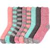 BambooMN Women's Extra Large Soft Fuzzy Warm Cozy Comfy Fuzzy Plush Cute Striped Solid Slipper Socks - Assortment B - 8 Pairs view 2