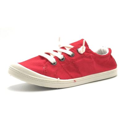 Forever Link Comfort-01 Women's Classic Slip-On Comfort Fashion Sneaker,Red,10