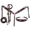 Showman Beaded Arrow Design Headstall, Breast Collar, Reins & Wither Strap Set view 3