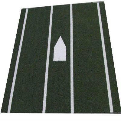 Synthetic Turf Artificial Grass Baseball or Softball Hitting Mat Batters Box Stance in Green Color with 5mm Foam and an Inlaid Permanent White Turf Plate