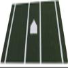 Synthetic Turf Artificial Grass Baseball or Softball Hitting Mat Batters Box Stance in Green Color with 5mm Foam and an Inlaid Permanent White Turf Plate view 1