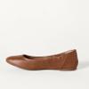 Amazon Essentials Women's Comfortable Round Toe Ballet Flats, Cushioned Memory Foam, Chestnut Brown Faux Leather, 12 view 4