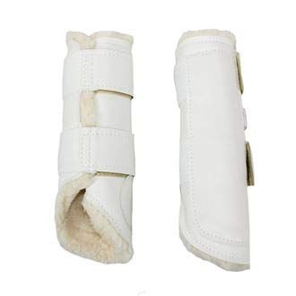 Euro Pro Askan Horse Boots, Hind, Large, White, Pair