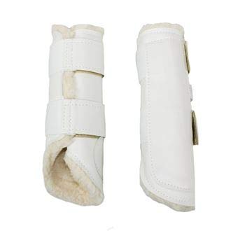 Euro Pro Askan Horse Boots, Hind, Large, White, Pair