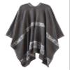 EXCHIC Womens Retro Warm Shawls Poncho Cape Floral Printed Open Front Cardigans Sweater (Grey) view 3