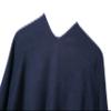 EXCHIC Women's Warm Shawls Wraps Open Front Cardigan Vintage Pattern Poncho Cape Sweater Coat (Navy Blue) view 4