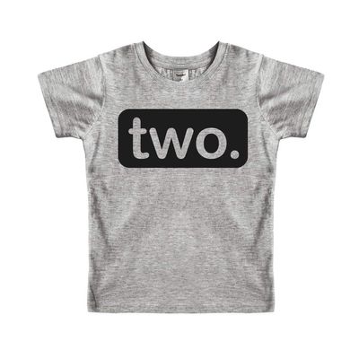 2nd Birthday Shirt boy 2 Year Old Toddler Kids Outfit Second Two t-Shirt Party (Light Gray, 2 Years)