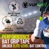 VukGripz Legacy Neon Green Baseball Bat Grip Tape - Non-Sticky, Friction-Based, Moisture-Wicking Softball Bat Tape Grip, Non-Slip, Reusable, Boosts Speed & Control, Durable Grippy Wrap, Made in USA view 4