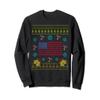 American Flag Ugly Christmas Sweatshirt view 1