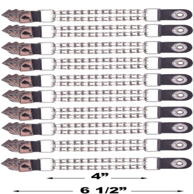 Dream Apparel 10 Pcs Per Set Deadman Hand Vest Extender Double Biker Chain Chrome Chain
