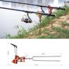 Fishing Ground Rod Holder Bracket Practical Detachable Bank Fishing Support Stainless Steel Outdoor Angle Pole Fishing Ground Stand Holder view 2