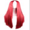 Flonding 75cm 29.5 inches Red Wig Women's Long Straight Middle Part Synthetic Hair Wigs No bangs Cosplay Anime Halloween Costume Party Hair Wig for Women with Wig Cap view 1