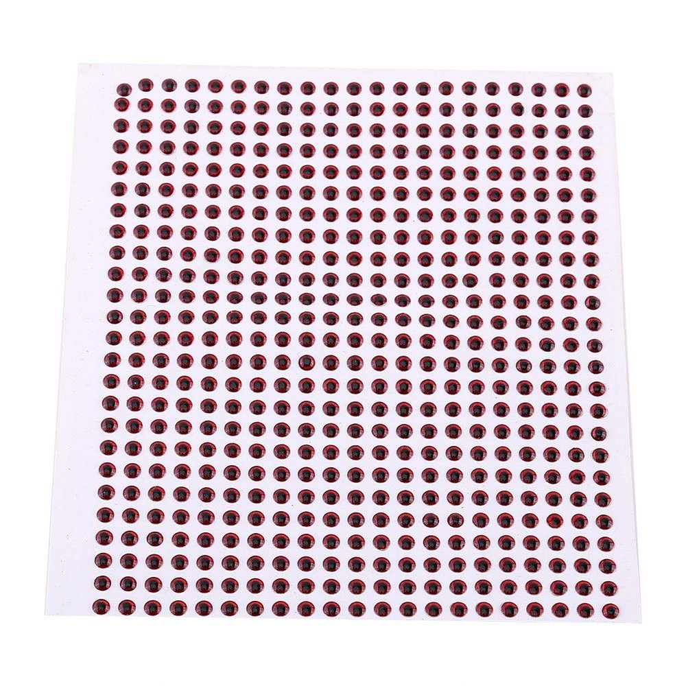 3D Fishing Eyes, Lifelike Artificial Bait Eyes, Fishing Lure Accessories, 500pcs Multi-Size red for Anglers DIY Bait Making and Freshwater Saltwater Fishing