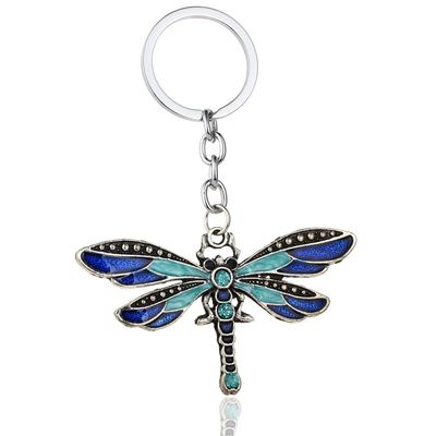 Dragonfly Charm Keychain Jewellery (Blue)