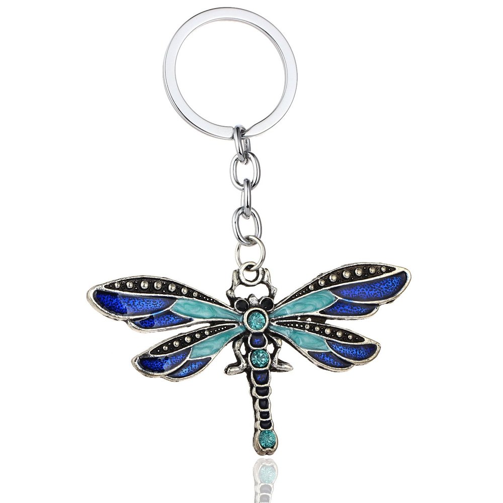 Dragonfly Charm Keychain Jewellery (Blue)