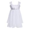 Agoky Kids Girls Sequined Irregular Chiffon Ballet Dance Dress Ballerina Gymnastics Leotard Dancing Costumes White 6-8 view 1
