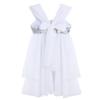 Agoky Kids Girls Sequined Irregular Chiffon Ballet Dance Dress Ballerina Gymnastics Leotard Dancing Costumes White 6-8 view 2