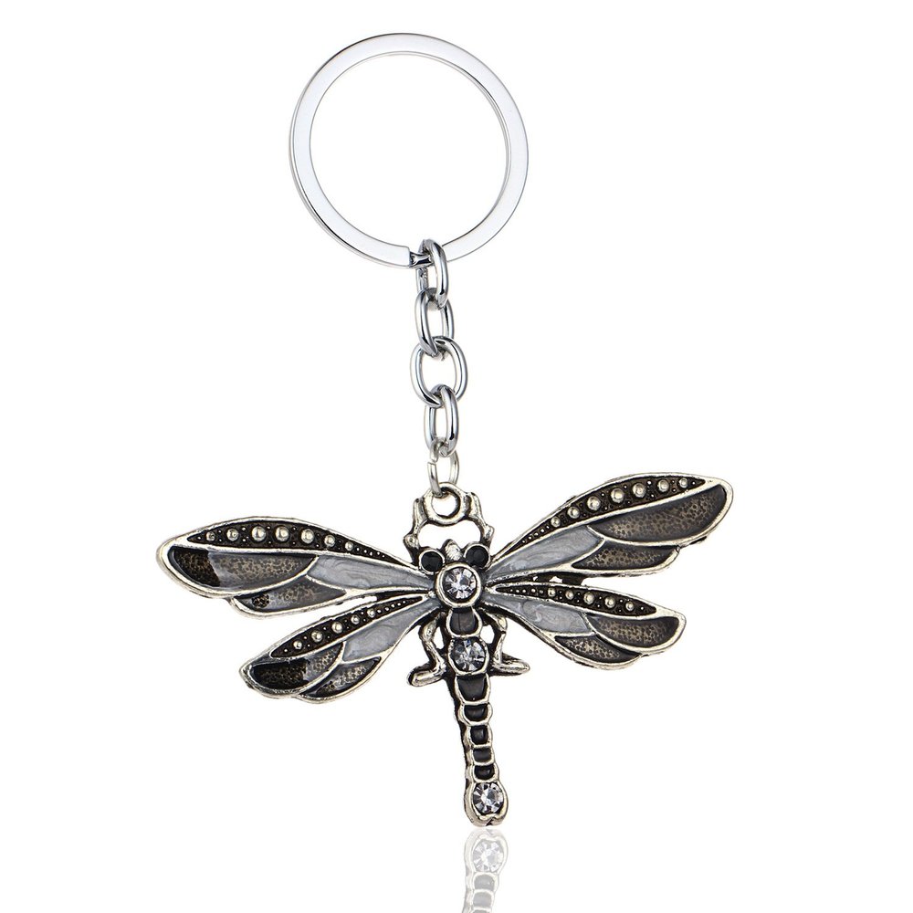 Dragonfly Jewellery Charm Keychain (Black)